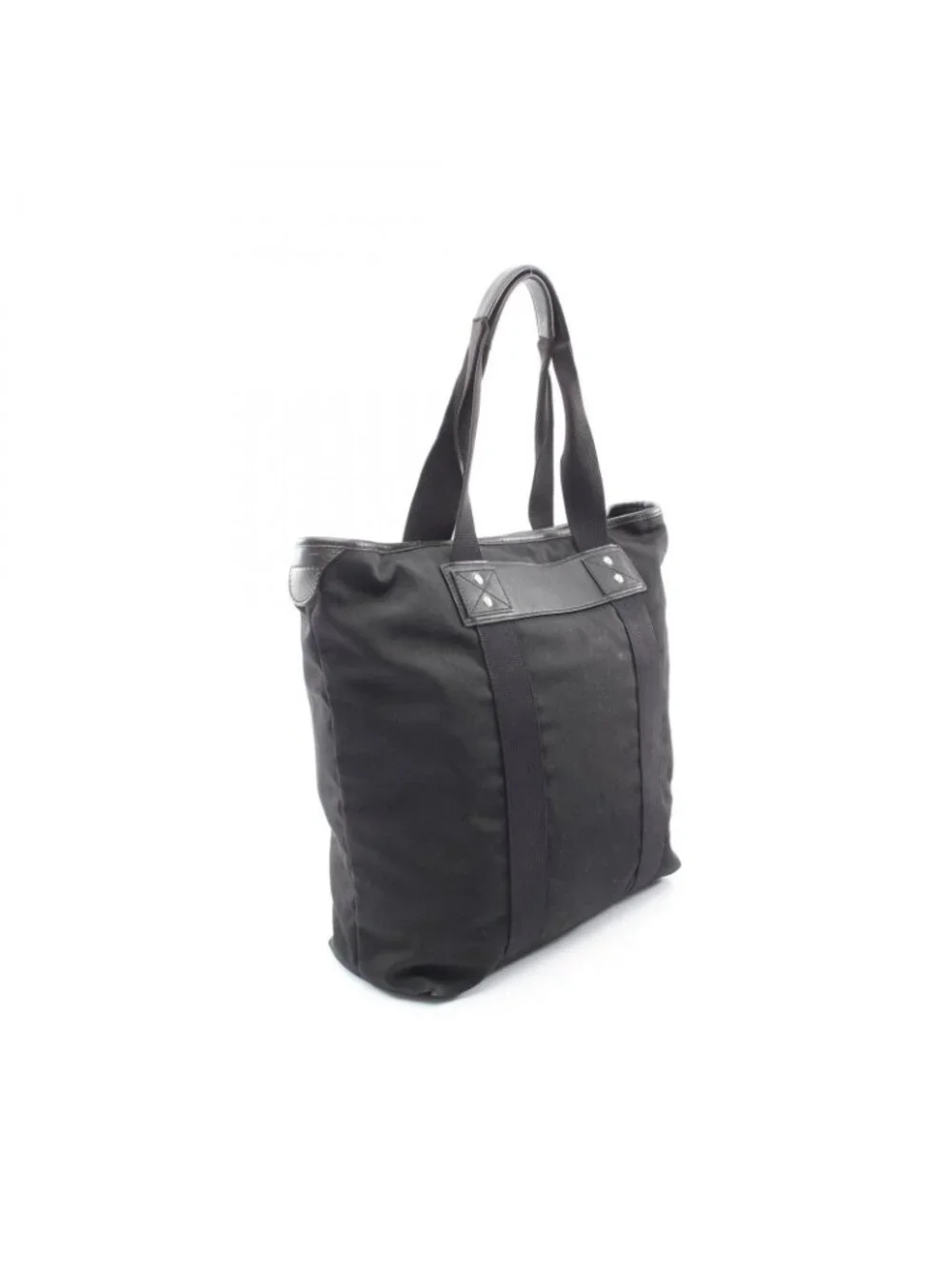 Gucci Tote Sherry Line Black Canvas Leather